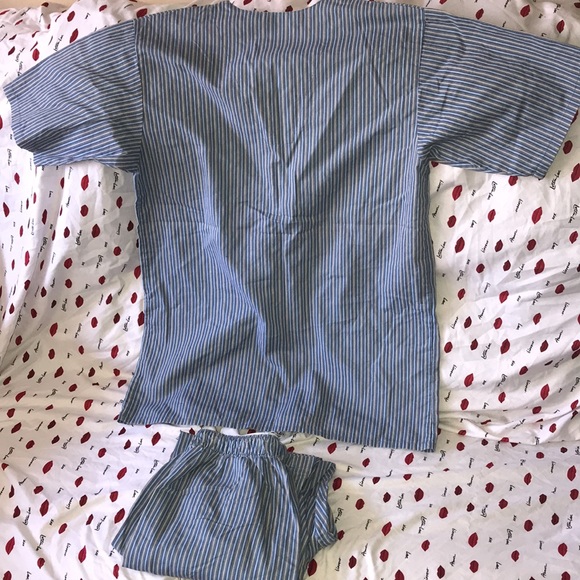 US Polo Assn small blue white and grey striped pajamas 💕 - Picture 6 of 6
